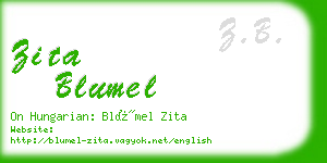 zita blumel business card